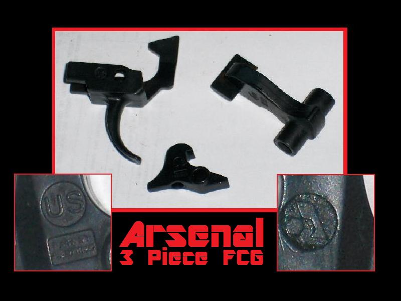 Arsenal Inc US Made 3pc Fire Control Group